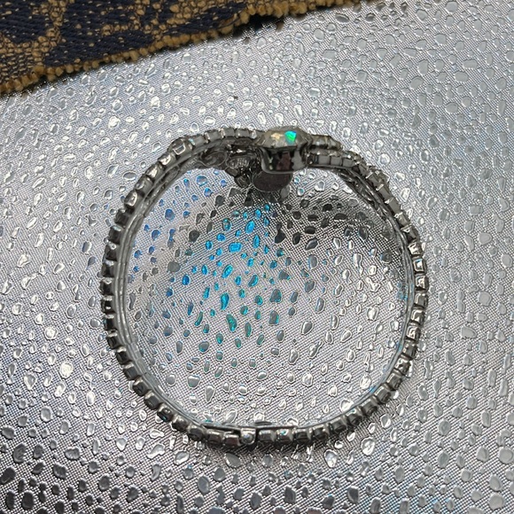 Hinged Clamp Graduated Rhinestone Vintage Bracelet Duo - Picture 5 of 8